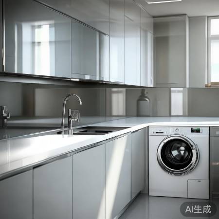 空间布局巧，洗衣洗漱美