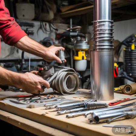 准备安装工具：烟道软管、夹具、