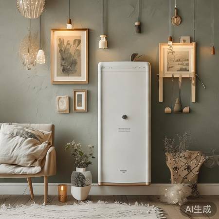 壁挂炉装饰：点缀小吊灯，画，挂