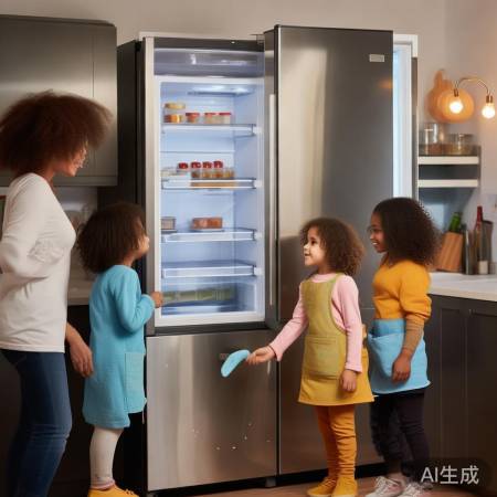 冰箱定期除霜，清洁卫生保新鲜。