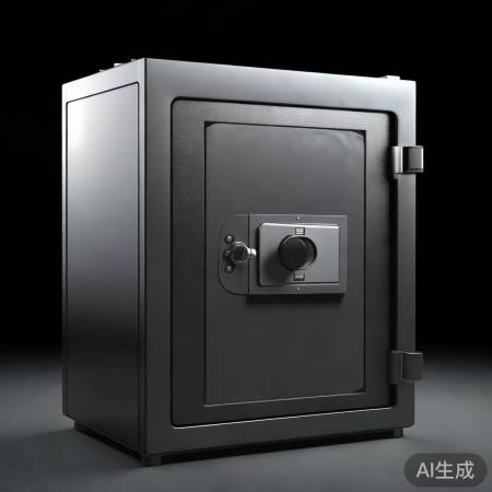 大气金属盾牌保险柜，低调实用。