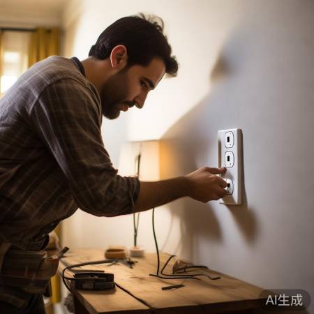 墙上插座安装，方便持久用电