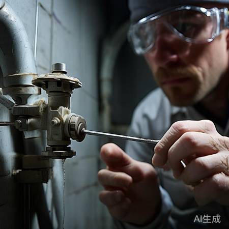 检查三角阀，疏通水垢。