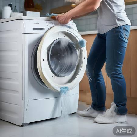 洗衣机除垢小妙招，刷子溶解水垢