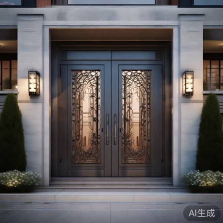 简易木质/钢质门，小区入口标志