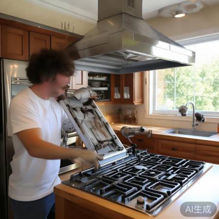 拆卸通风，油烟机清洗法