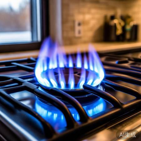 高燃烧效率燃气灶，节能环保。