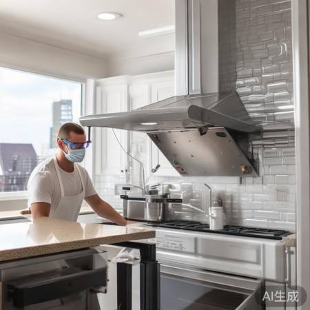 欧派抽油烟机拆装，电源先关闭，