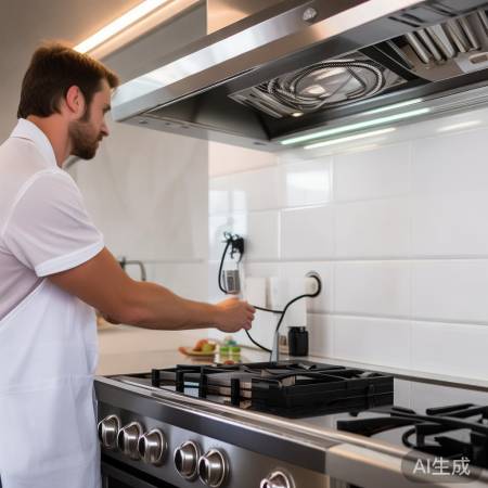 恢复电源，检查抽油烟机正常。