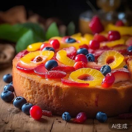 果脯水果蛋糕，口感丰富，香浓诱