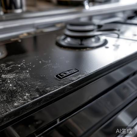 黑漆耐脏，厨房商标更显专业。