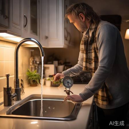 水压不足，检查与调整解决。