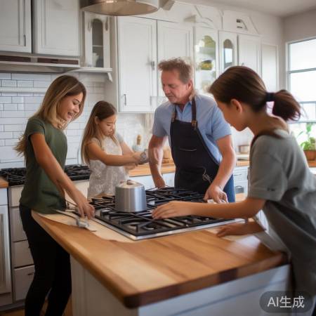 燃气灶头部安装指南