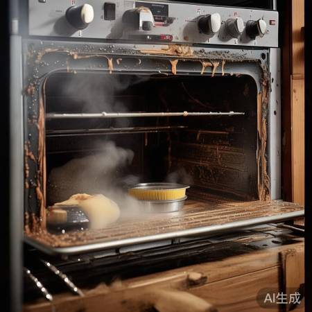 炉腔积油，热水浸泡刷洗，定期清