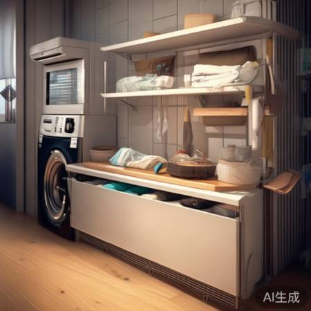 洗衣机巧收纳，空间大整洁！