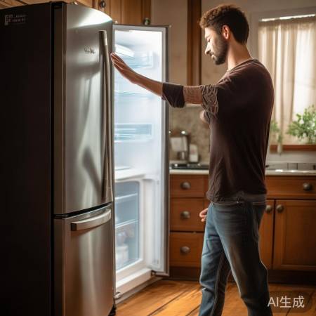 检查冰箱门，堵住门缝防冷气泄露