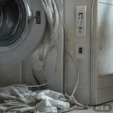 洗衣机电量不足，检查电源线插座
