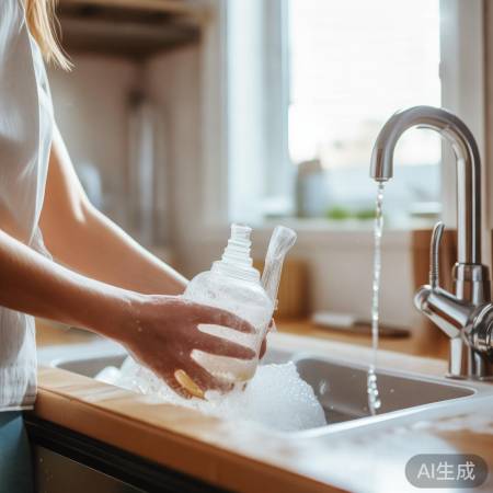 奶瓶清洗小技巧：温水冲洗防细菌