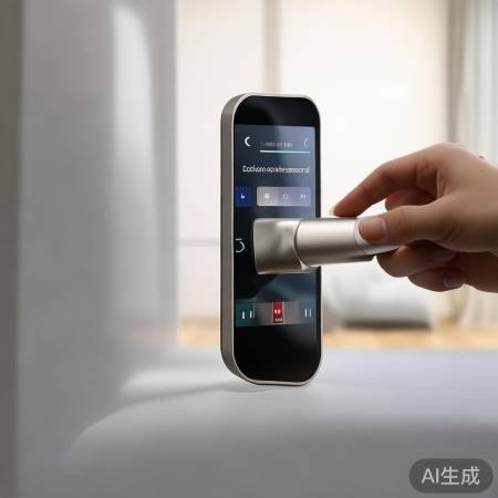 安装门把手，设置智能锁密码。