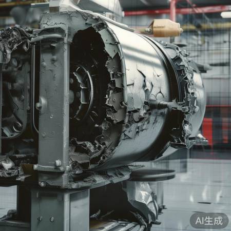 压缩机外壳变形或损坏示故障